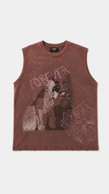 Solène Distressed Sleeveless Top