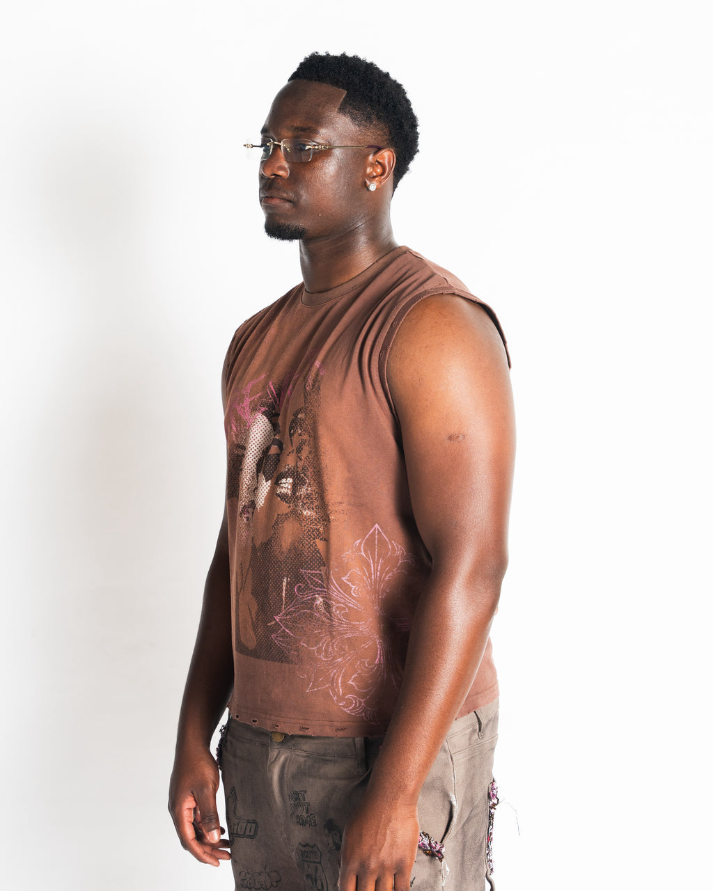 Solène Distressed Sleeveless Top
