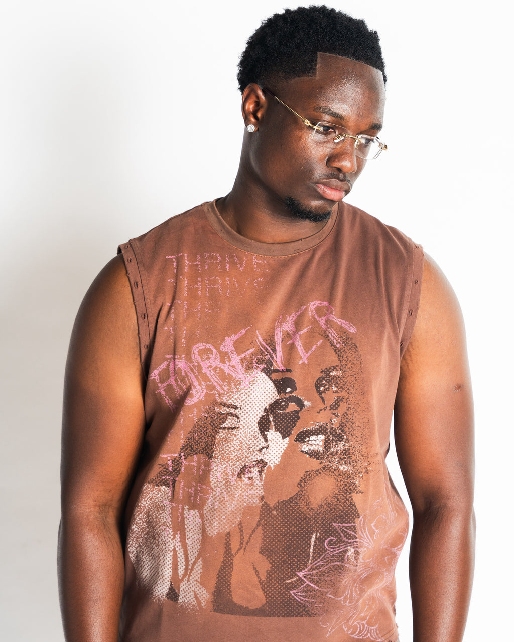 Solène Distressed Sleeveless Top